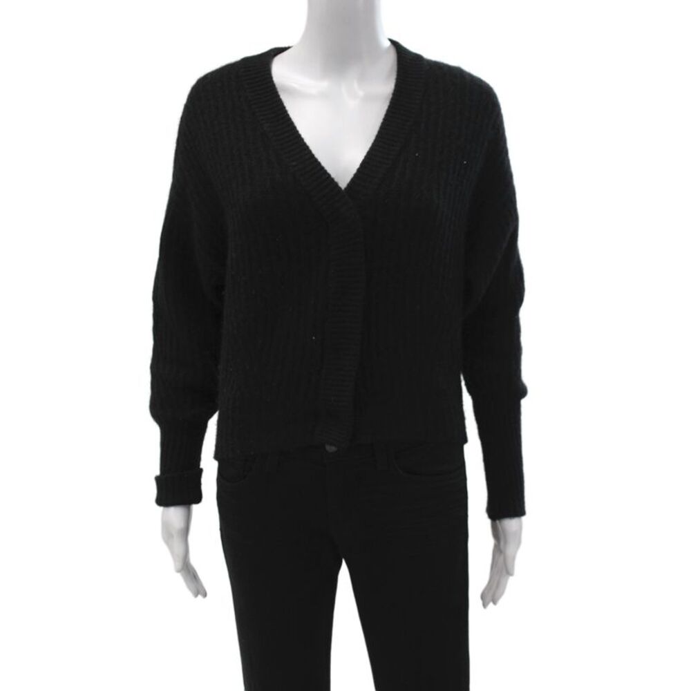 The Cashmere Project Womens Black 100% Cashmere V-Neck Cardigan Size S